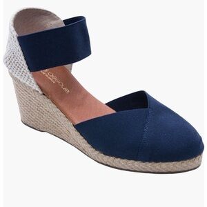 Andres Assous Anouka Espadrille Wedge Navy 7